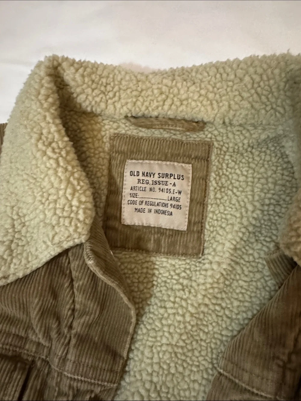 Vintage 2007 Old navy brown Sherpa Jacket boys size L